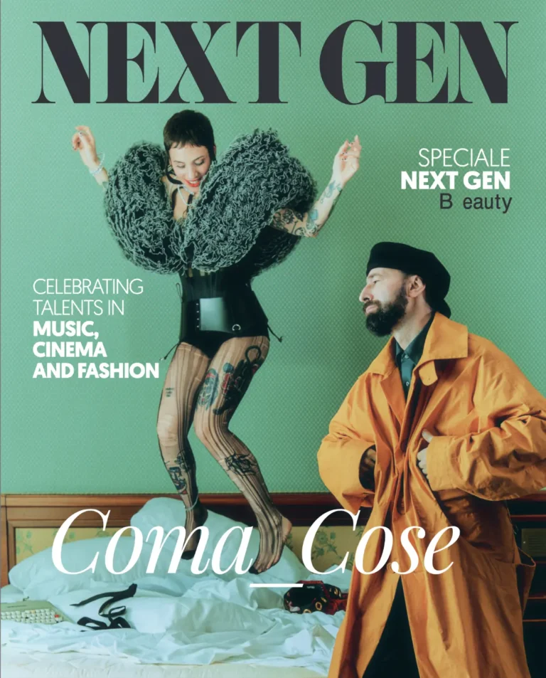Cover NEXT GEN Magazine dedicata a moda, talento emergente e cultura contemporanea.