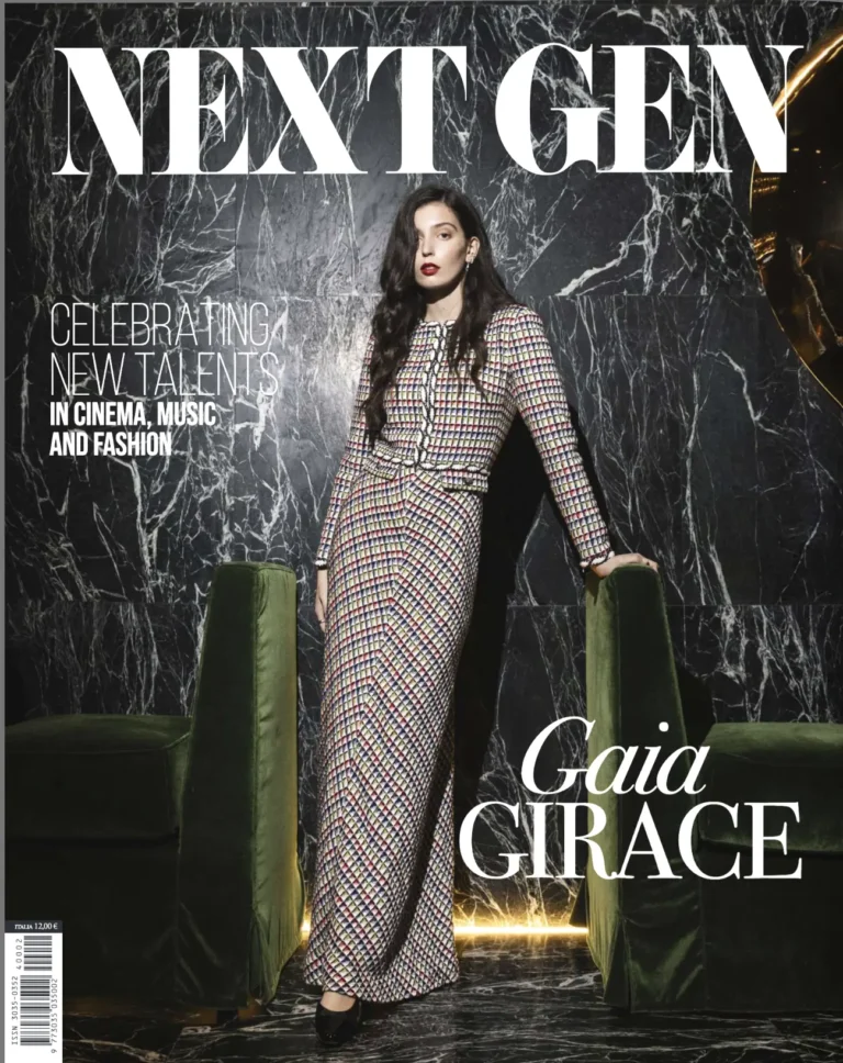 Cover NEXT GEN Magazine dedicata a moda, talento emergente e cultura contemporanea.